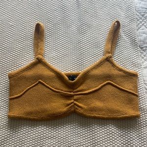 Forever 21 Knit Bra Yellow size medium NWT